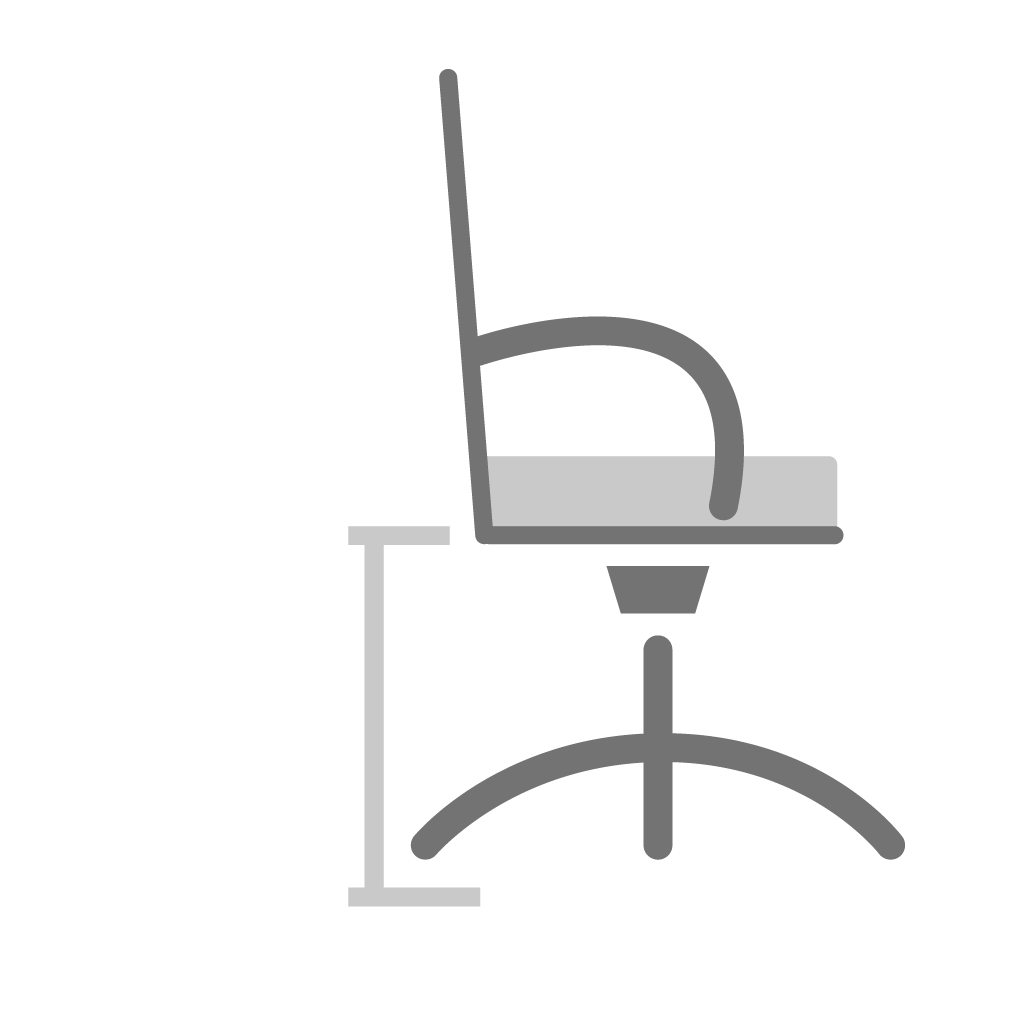 Altura do assento - escritorio