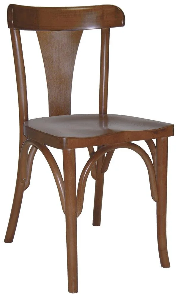 Cadeira Europa Gold de madeira com encosto curvo e design clássico para sala de jantar