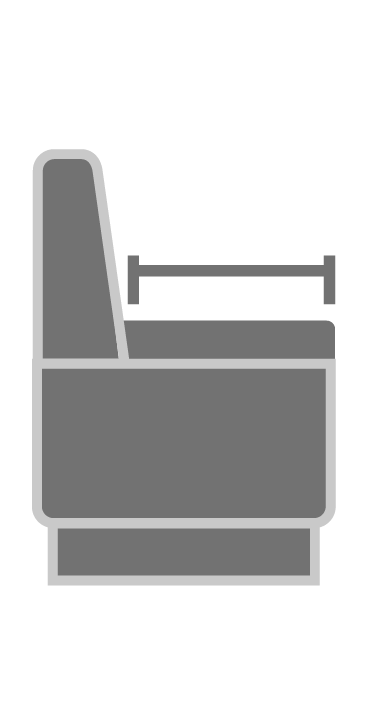 Profundidade do assento do Booth