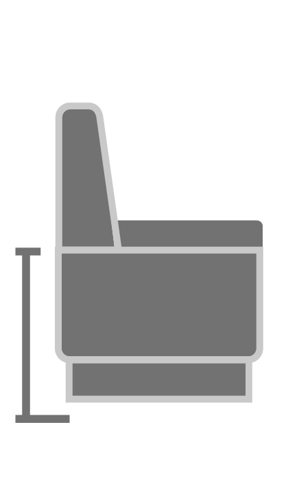 Altura até o assento do Booth