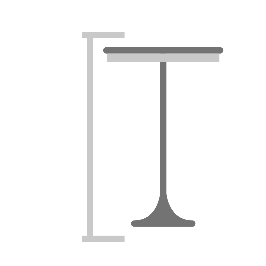 Altura da mesa - bistrôs Altura da mesa - bistrôs