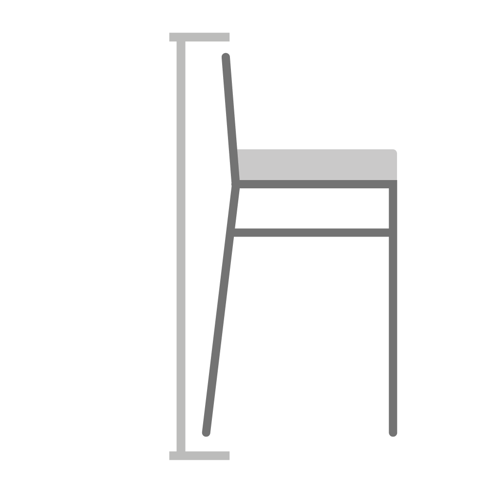 Altura total - banquetas Altura total - banquetas